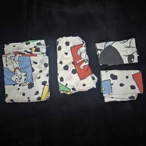 VINTAGE 2002 Disney 101 Dalmatian Print Twin Bedding Complete Set